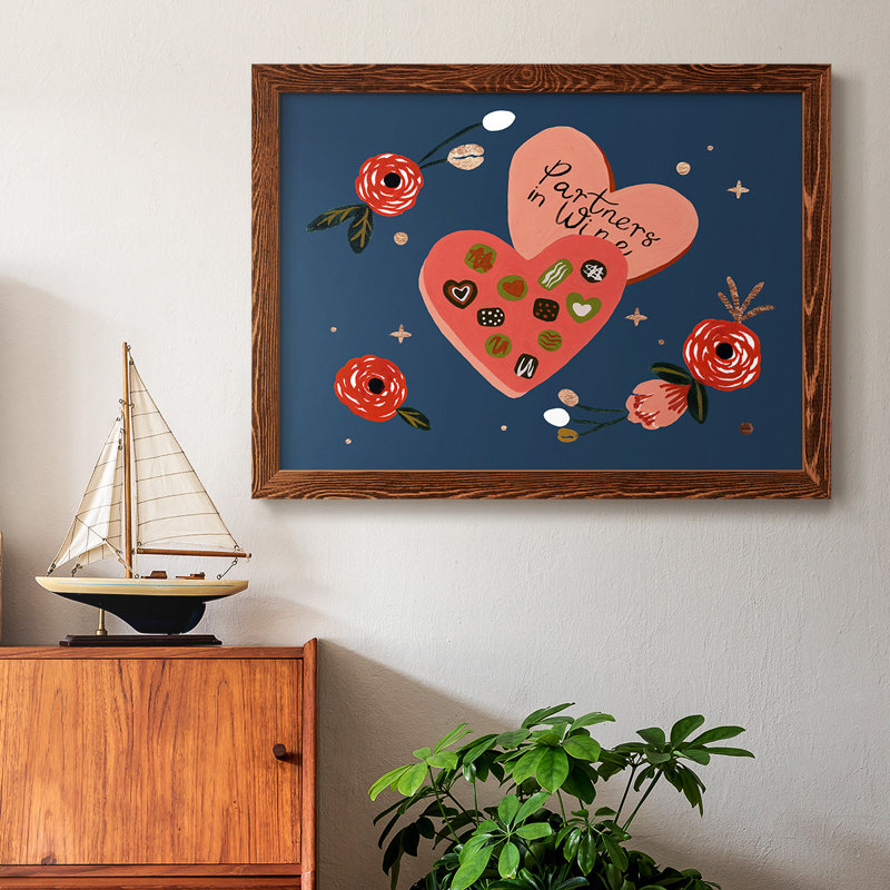 Happy Galentine I, reproduction d'art sur toile, Érable, H 22 po x l 32 po x P 1,5 po
