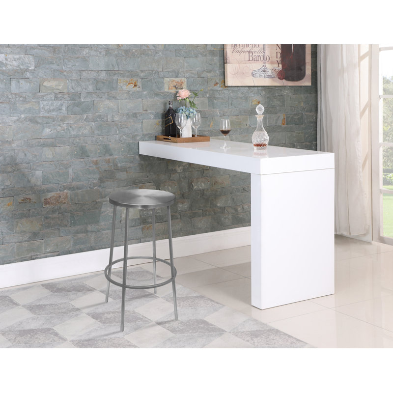 Tyson Lonn Bar & Counter Stool, Bar Stool (30" Seat Height), Silver
