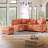 82.67"Convertible Sofa Bed Sectional Sofa Sleeper L-Shaped Sofa With A Storage Ottoman-947219175