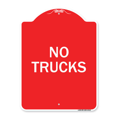 Signmission Designer Series Sign - Driveway Sign No Trucks/24123