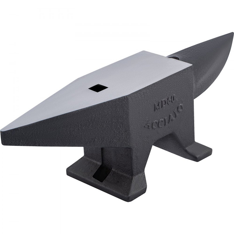 17 Stories Cast Iron Anvil, 132 Lbs(60kg) Single Horn Anvil with Large ...