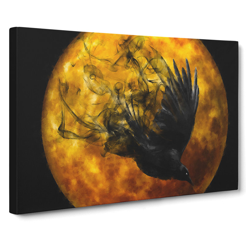 Raven Bird Vol.2 - Wrapped Canvas Print, 35cm H x 50cm W x 3cm D