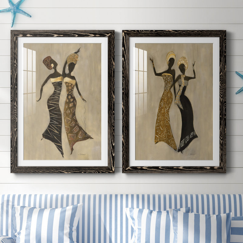 «Celebration I», ensemble de 2 reproductions d'art, H 44 po x l 31 po x P 1 po, H 31,5 po x l 47 po x P 1,5 po, Blanc