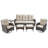 Aristil 5-Person PE Wicker Outdoor Patio Conversation Set With Cushions-120284790