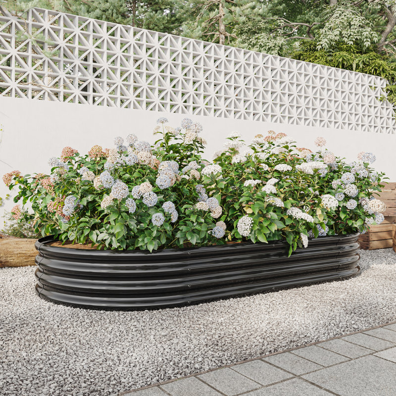 Raised Garden Bed Kit - Metal Raised Bed Garden For Flower Planters, Vegetables Herb, 11.42'' H x 88.98'' W x 44.68'' D