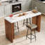 Counter Height Dining Table With Faux Marble Finished Tabletop-585254783-585254782