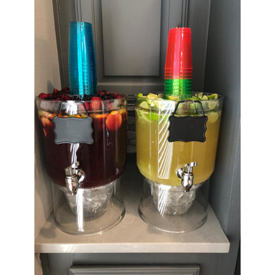 2 Gallon Tritan Clear Drink Dispenser, Large Party Drink Dispenser