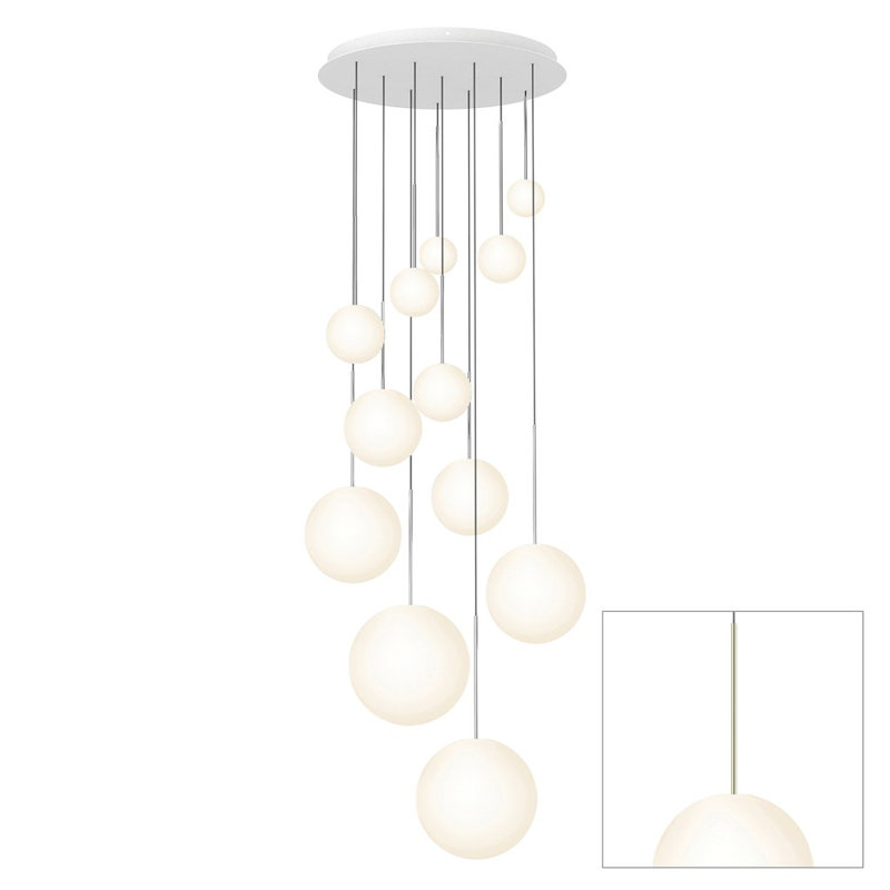 Lustre suspendu sphère Bola, Laiton