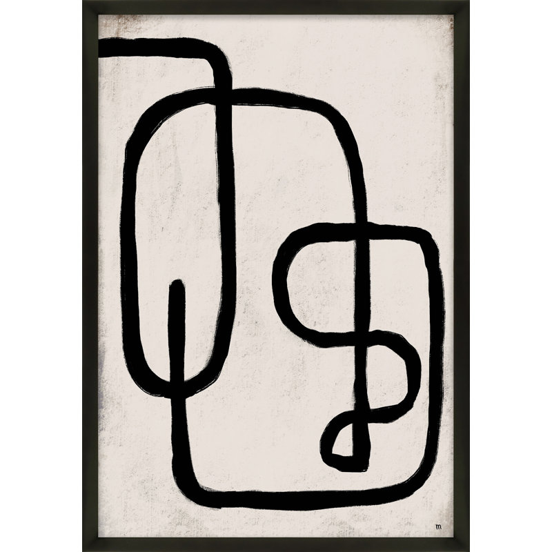 Linework 2 Painting by StudioM, Black Framed Paper, 30" H x 21" W x 1.25" D