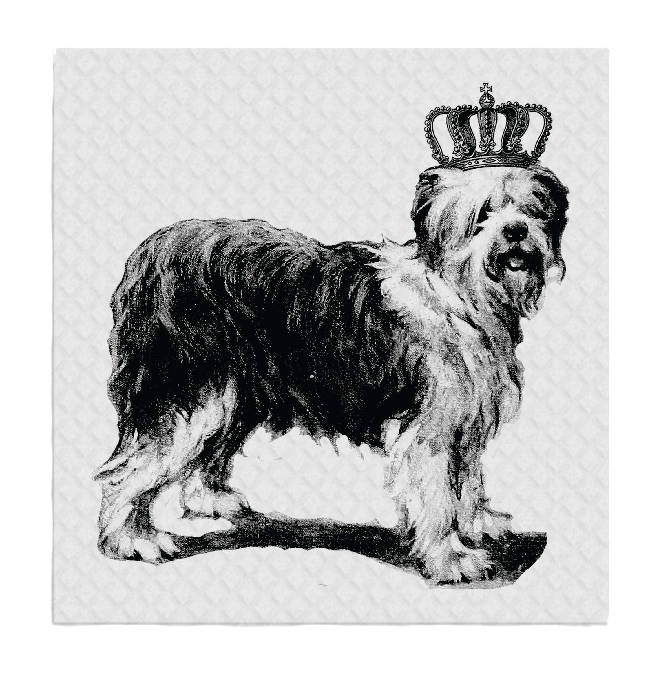 Old English Sheep Dog Crown, Swedish Dish Cloths ( Set of 2) (Set of 2) Trinx