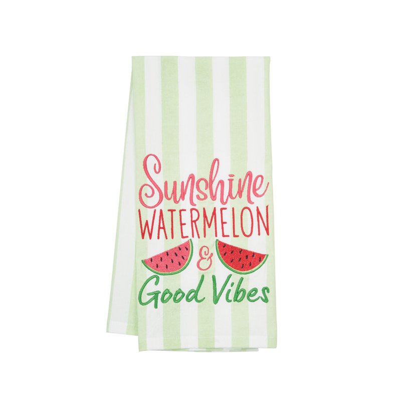 Serviette de cuisine en coton Watermelon & Good Vibes