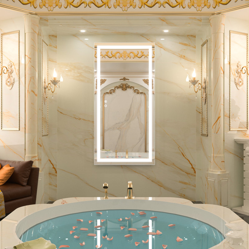 Miroir de salle de bain Lashaunte, Rectangle, 24 po x 48 po