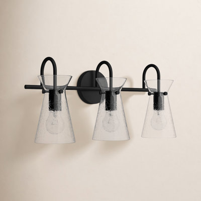 Belhaven Farryn 3 - Light Dimmable Matte Black Vanity Light