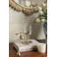 Porte-bougie colonne 7,9 x 4 or avec abat-jour ouragan en verre transparent