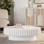 Table de rangement cannelée avec couvercle amovible, texture élégante, parfaite pour la vie moderne