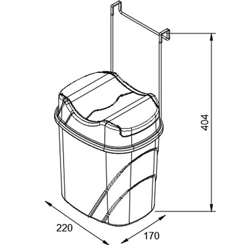 Holloway Steel Kitchen Trash Can - 5.5L