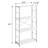 Chrome 4-Tier Rectangular Bookshelf (Bookshelf)-947006947