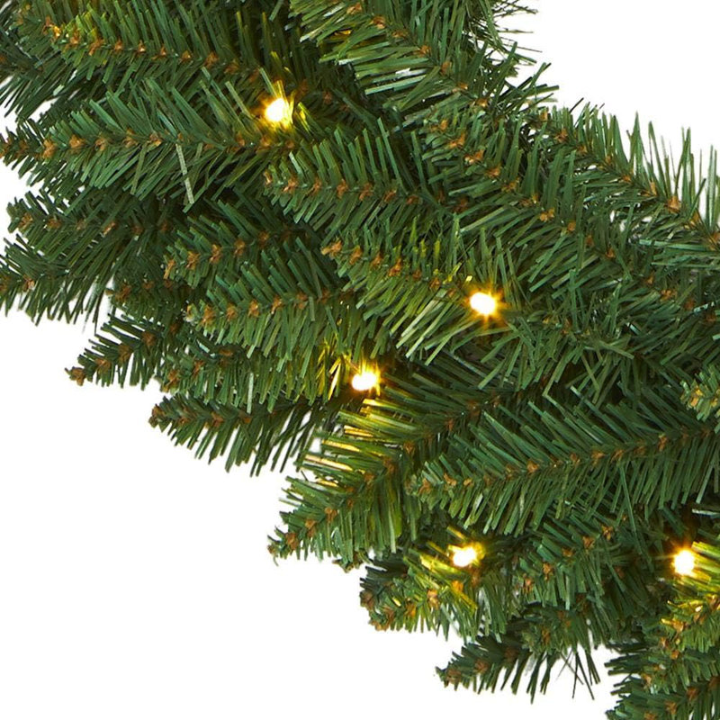 Faux Lighted PVC 21.65cm Christmas Wreath