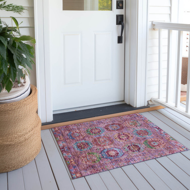 Machine Washable Indoor/Outdoor Lafferty ACN2228 Panel Rug