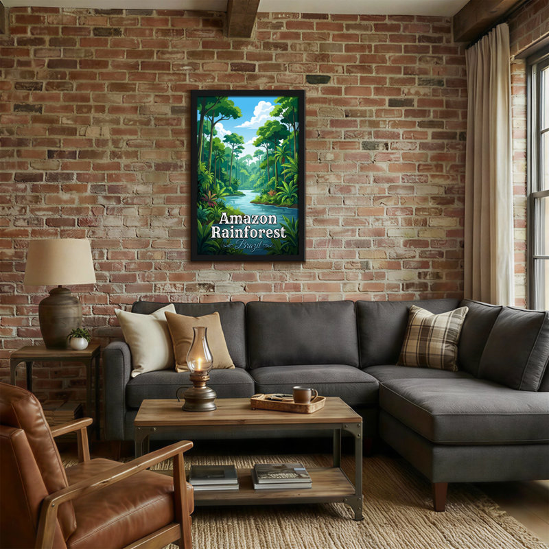 «Scenic & Cityscapes Amazon Rainforest Brazil Landscape», reproduction d'art, H 24 po x l 16 po