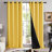 100 Percent Blackout with Liner Grommet Curtain Panel (Set of 4)-106344247-106344207