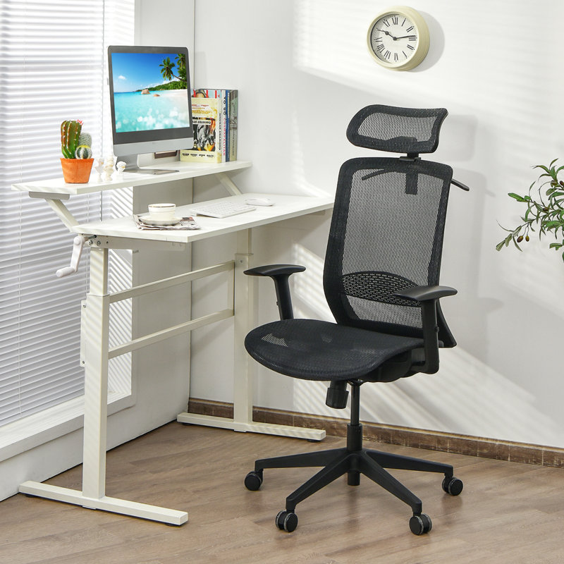 Chaise de travail ergonomique à haut dossier Adwik