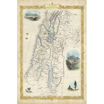 Carte rétro de la palestine