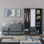Maybery 3 Piece Bedroom Set (2 Drawer Bedside Chest, 4 Drawer Chest, 3 Door 2 Drawer Mirrored Wardrobe), (5)-332707718