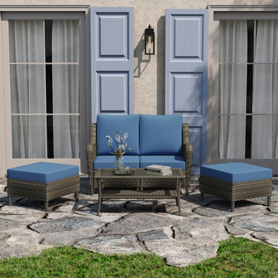 2 - Person Outdoor Seating Group With Cushions