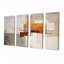 Ensemble de 4 décorations murales décollées orange gris - Collages abstraits-556333640