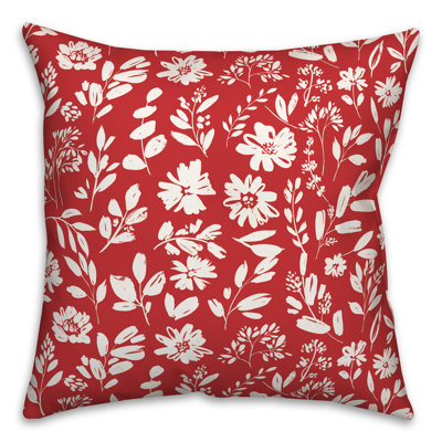 Floral Outdoor Throw Pillow