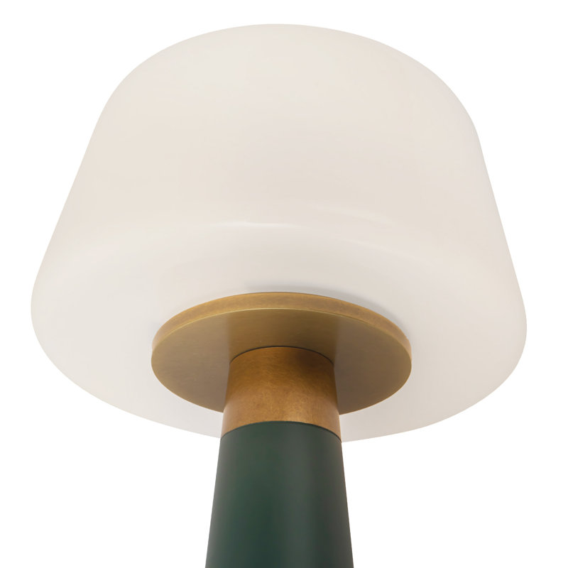 Clemence 11-in Red dimmable LED Table Lamp, Green