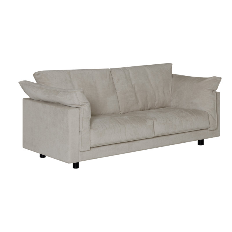 Alazae 3 Seater Chenille Sofa, Cream