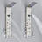 Shower Panel Tower System, LED Rainfall Waterfall Shower Head Shower Panel System Massage Jets, Stainless Steel Bathroom Shower Faucet with Bidet Brushed Nickel