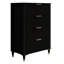 Commode 4 tiroirs en noir-970965226
