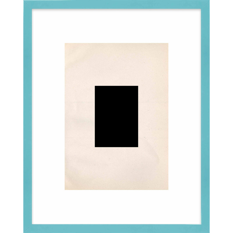 Construction 3 Print by Eleni Psyllaki For Paradissi Digital Art, 38" H x 30" W  x 1.25" D, Teal Framed