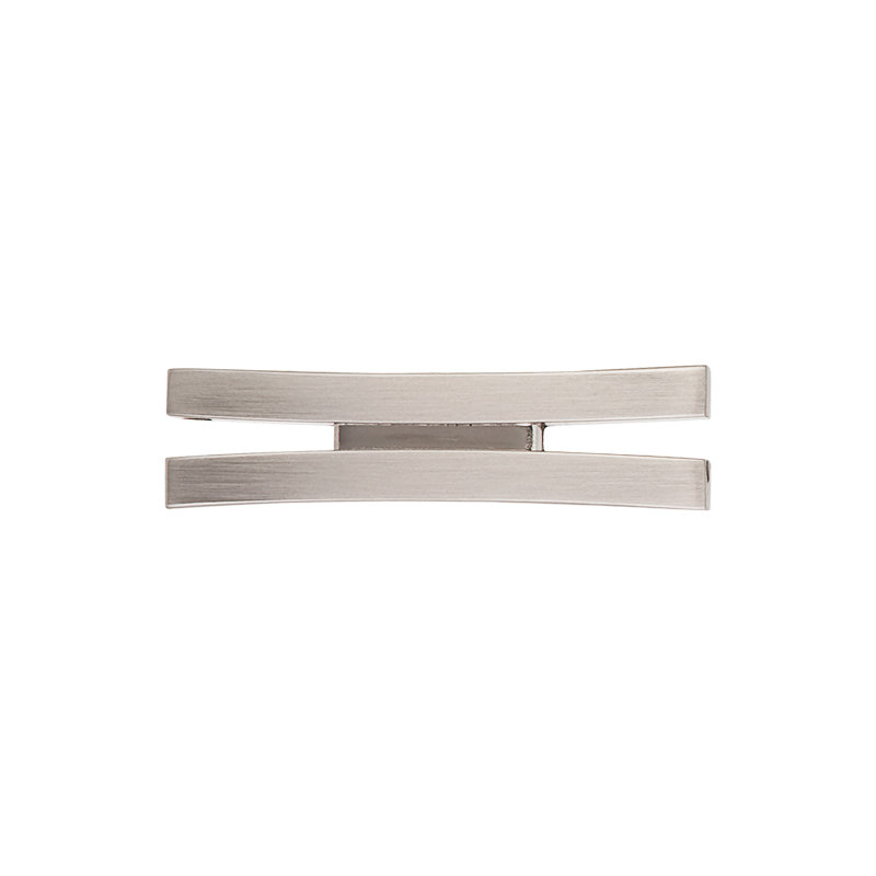 Flared 2 5/8" Length Geometric Knob, Brushed Satin Nickel