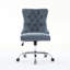 Chaise de bureau moderne rembourrée capitonnée à boutons en chenille, chaise de bureau pivotante réglable-119235540
