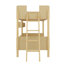 Lit superposé en bois de taille simple, livré avec 3 unités de rangement-2113327266