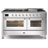 ILVE Majestic II Series 60 inch Dual Fuel Range with 9 Burners, Griddle (Glass Door)-114373840-114373837