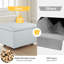 Banc de rangement avec repose-pieds en tissu 24,8 pouces - Siège rabattable compact et rangement caché pour l'entrée, la chambre à coucher ou le salon-1281475317