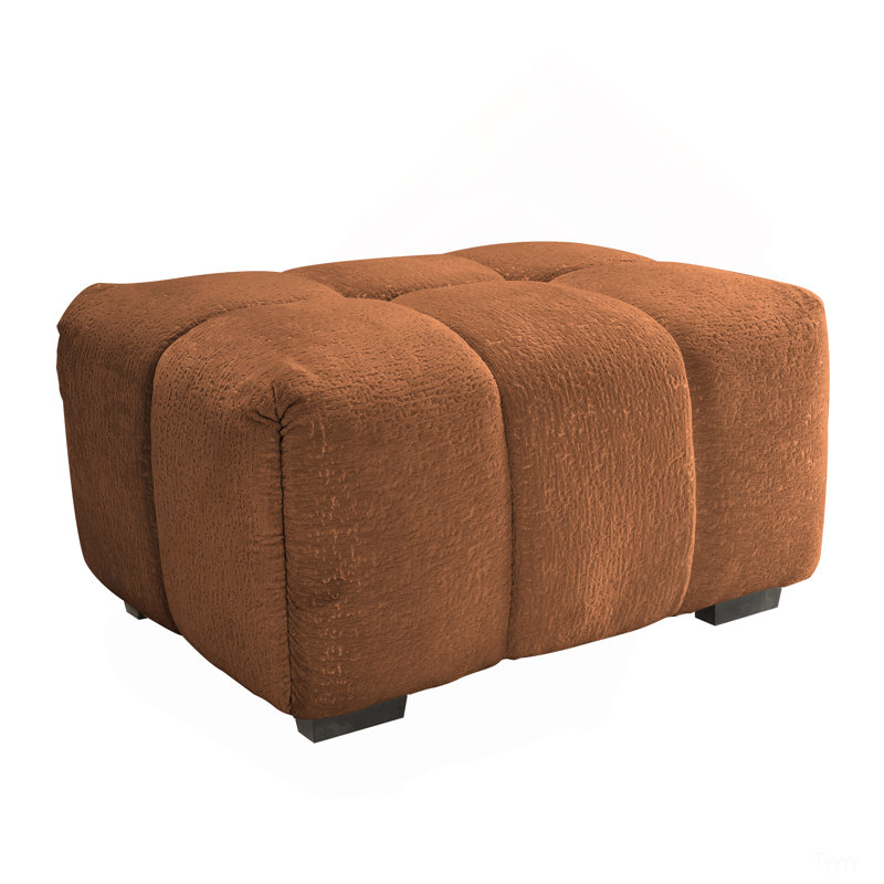 33 Sofas Burnt Orange Chenille - Ottoman, Burnt Orange