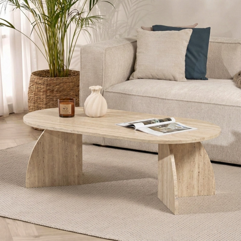 Coffee Table, Travertine