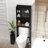 Modern Over The Toilet Space Saver Wood Storage Cabinet With Adjustable Shelves For Bathroom Organization