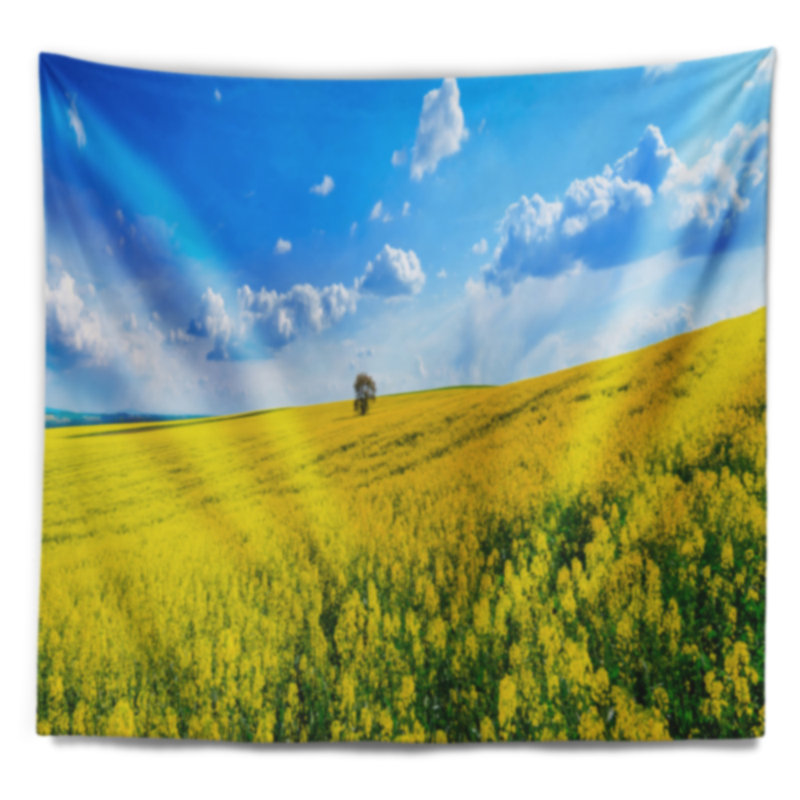 Paysage avec arbre solitaire en tapisserie Cozla Park, H 32 po x l 39 po