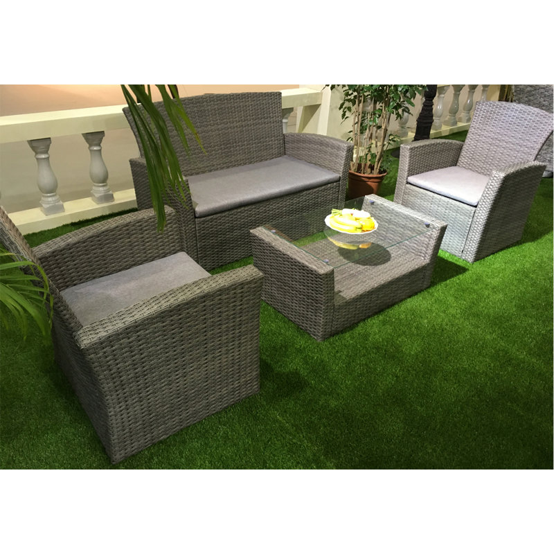4 - Person Patio Conversation Sets with Cushions