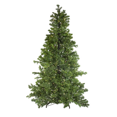 6.5' Pre-Lit Medium Layered Pine Instant Power Artificial Christmas Tree - Dual Colour LED Lights