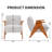 28"W Upholstered Arm Chair with Wood Legs-1889596524