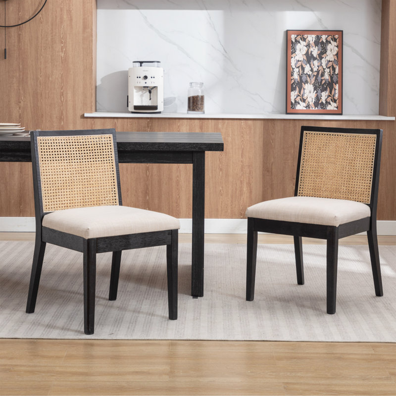 Linen Upholstered Accent, Black, Black
