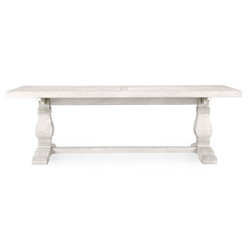 Table de salle à manger Caleb, H 30 po x L 94 po x l 39 po, Blanc antique